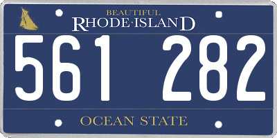 RI license plate 561282