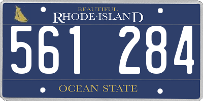 RI license plate 561284
