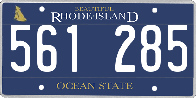 RI license plate 561285