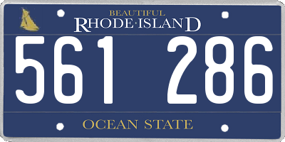 RI license plate 561286