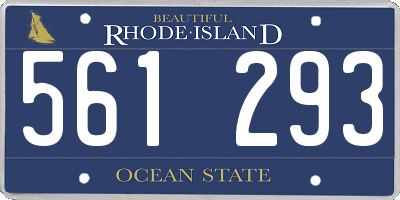 RI license plate 561293