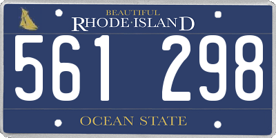 RI license plate 561298