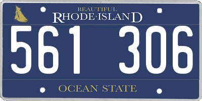 RI license plate 561306