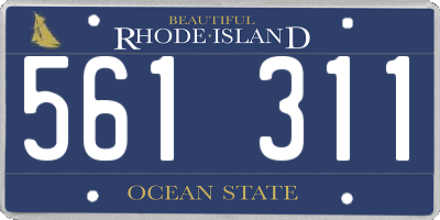 RI license plate 561311