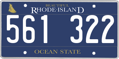RI license plate 561322
