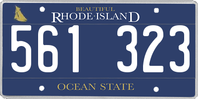 RI license plate 561323