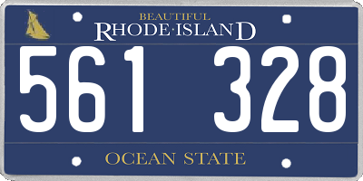 RI license plate 561328