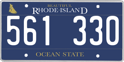 RI license plate 561330