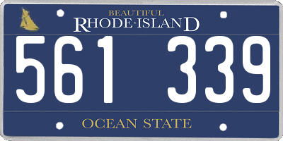 RI license plate 561339