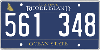 RI license plate 561348