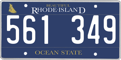 RI license plate 561349