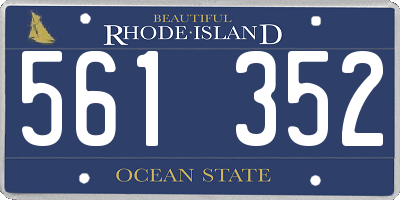 RI license plate 561352