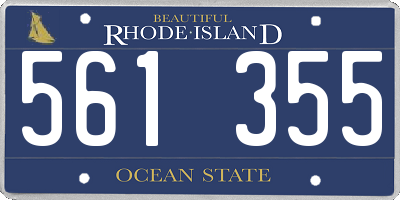 RI license plate 561355