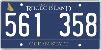 RI license plate 561358