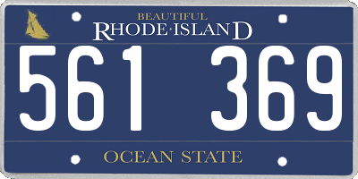 RI license plate 561369