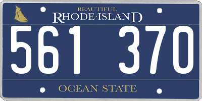RI license plate 561370