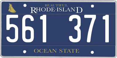 RI license plate 561371