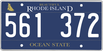 RI license plate 561372