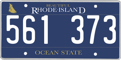RI license plate 561373