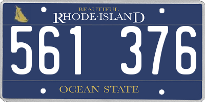 RI license plate 561376