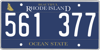 RI license plate 561377