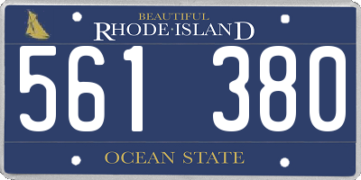 RI license plate 561380
