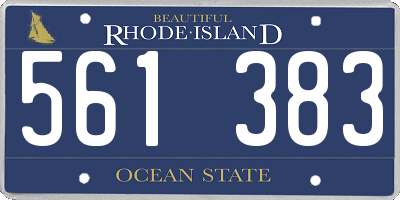 RI license plate 561383
