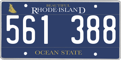 RI license plate 561388