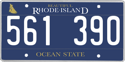 RI license plate 561390