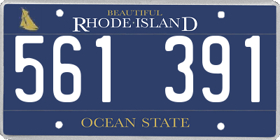 RI license plate 561391