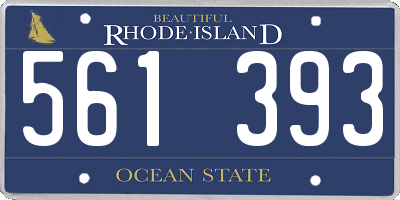 RI license plate 561393