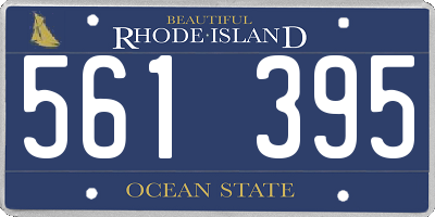 RI license plate 561395