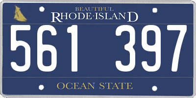 RI license plate 561397