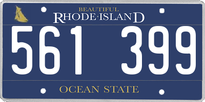 RI license plate 561399