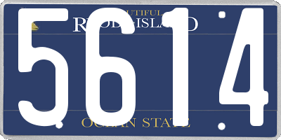 RI license plate 5614