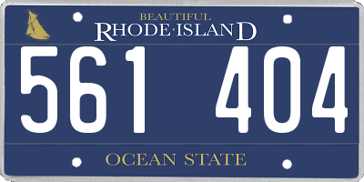 RI license plate 561404