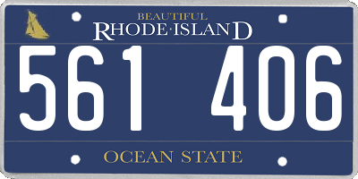 RI license plate 561406