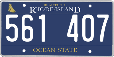 RI license plate 561407