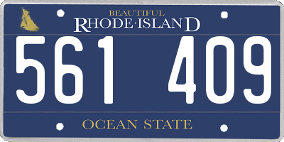 RI license plate 561409