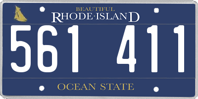 RI license plate 561411