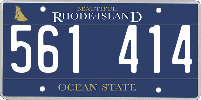 RI license plate 561414