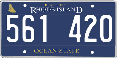 RI license plate 561420