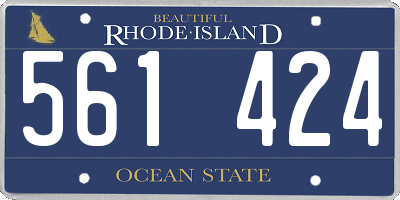 RI license plate 561424