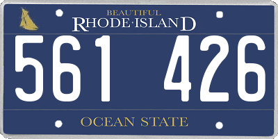 RI license plate 561426