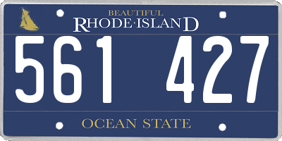RI license plate 561427