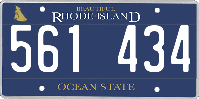 RI license plate 561434