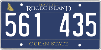 RI license plate 561435