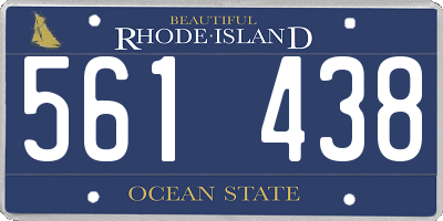 RI license plate 561438