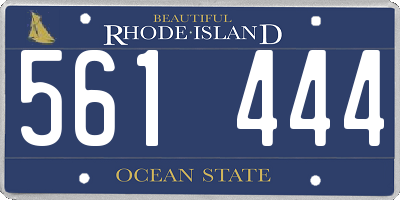 RI license plate 561444