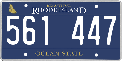 RI license plate 561447